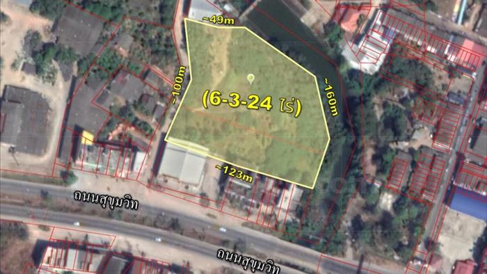 Land for sale in Rayong, Land for sale in Klaeng, Land on Sukhumvit Road, Land next to Chanthaburi._image1